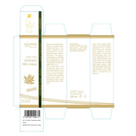 Aloe Vera Spray Schachtel