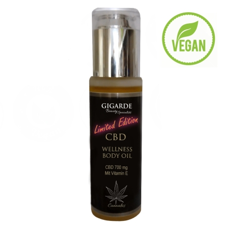 CBD Wellness Body Oil Körperöl Massage Vitamin E Mandarine, 80 ml, CBD 700 mg